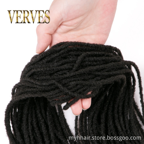 Small Dreadlocks Hair Extension 18 inch 54 roots/piece Crochet Braids Synthetic Braiding Hair for Women Black brown twist braid